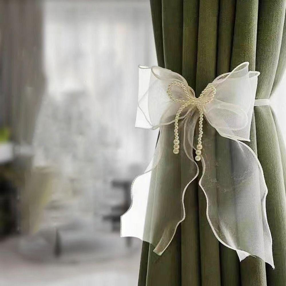 Polyesterové okenní závěsy Vázací lano Příslušenství závěsů Záclony Popruhy Závěsy Motýlek