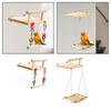 Bird Perch Toy Parrot Bite Toy Parrot Playstand Platform Multiuse for Budgie African Grey Parrot Hummingbird Macaw Supplies