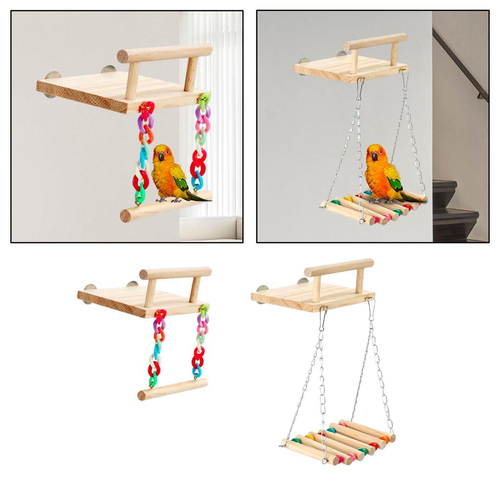 Bird Perch Toy Parrot Bite Toy Parrot Playstand Platform Multiuse for Budgie African Grey Parrot Hummingbird Macaw Supplies