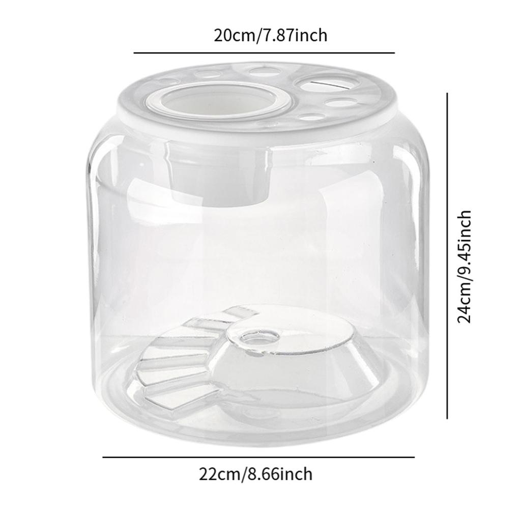 Transparenter Schildkröten-Aquarium-Schildkröten-Behälter mit abnehmbarem Deckel Schreibtisch-Dekoratives Terrarium-Behälter DIY Mikro-Landschafts-Fischbecken