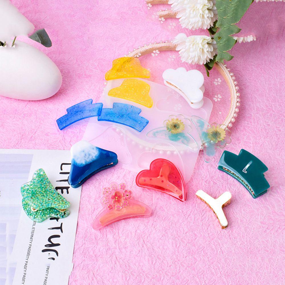 DIY UV Crystal Epoxy Hairpin Grasping Clip Silicone Mold Claw Clip Mould Hair Clamps