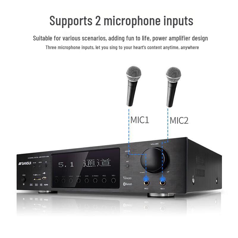 SANSUI DM Series Home Theater AV Receiver CN Plug (adapter Included)