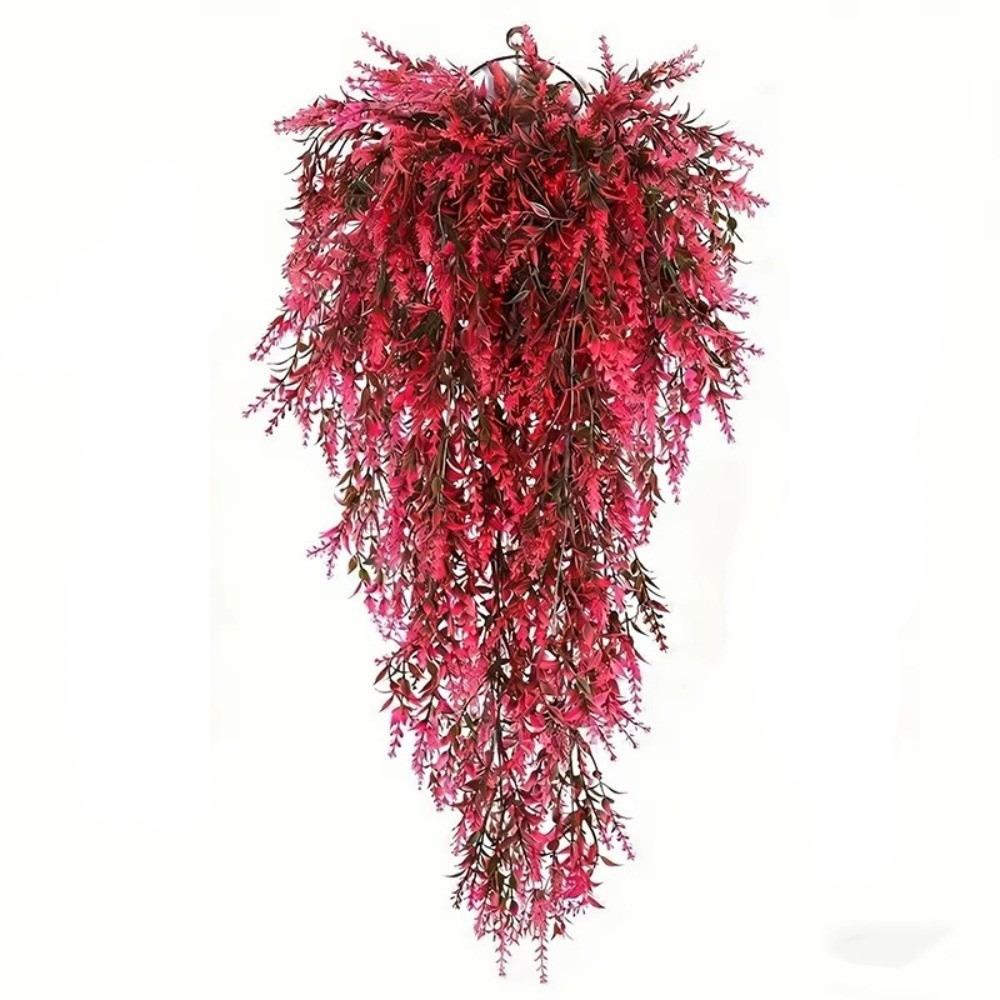 

Multicolor Artificial Wisteria Flower Garland DIY Green Leaves Fake Flower Plant Lavender Color Wall Hanging Ornament красный