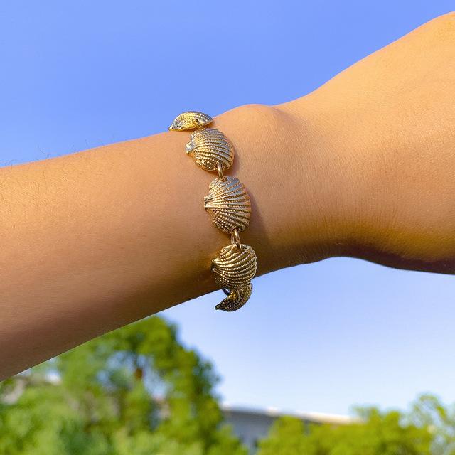 

Бохо-браслеты ручной работы из металлических ракушек и веревок-цепочек на руку для женщин, летние пляжные, морские ракушки, босиком, на щиколотку, на ногу, ювелирные аксессуары