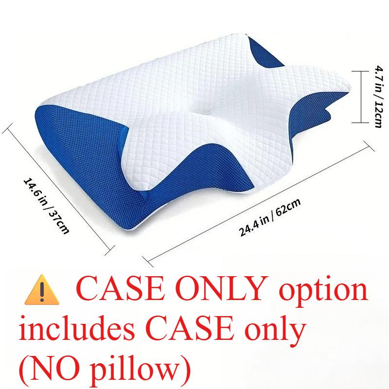 Cervical Butterfly Pillow Memory Foam Sleeping Pillow with Removable Pillowcase&Case Only