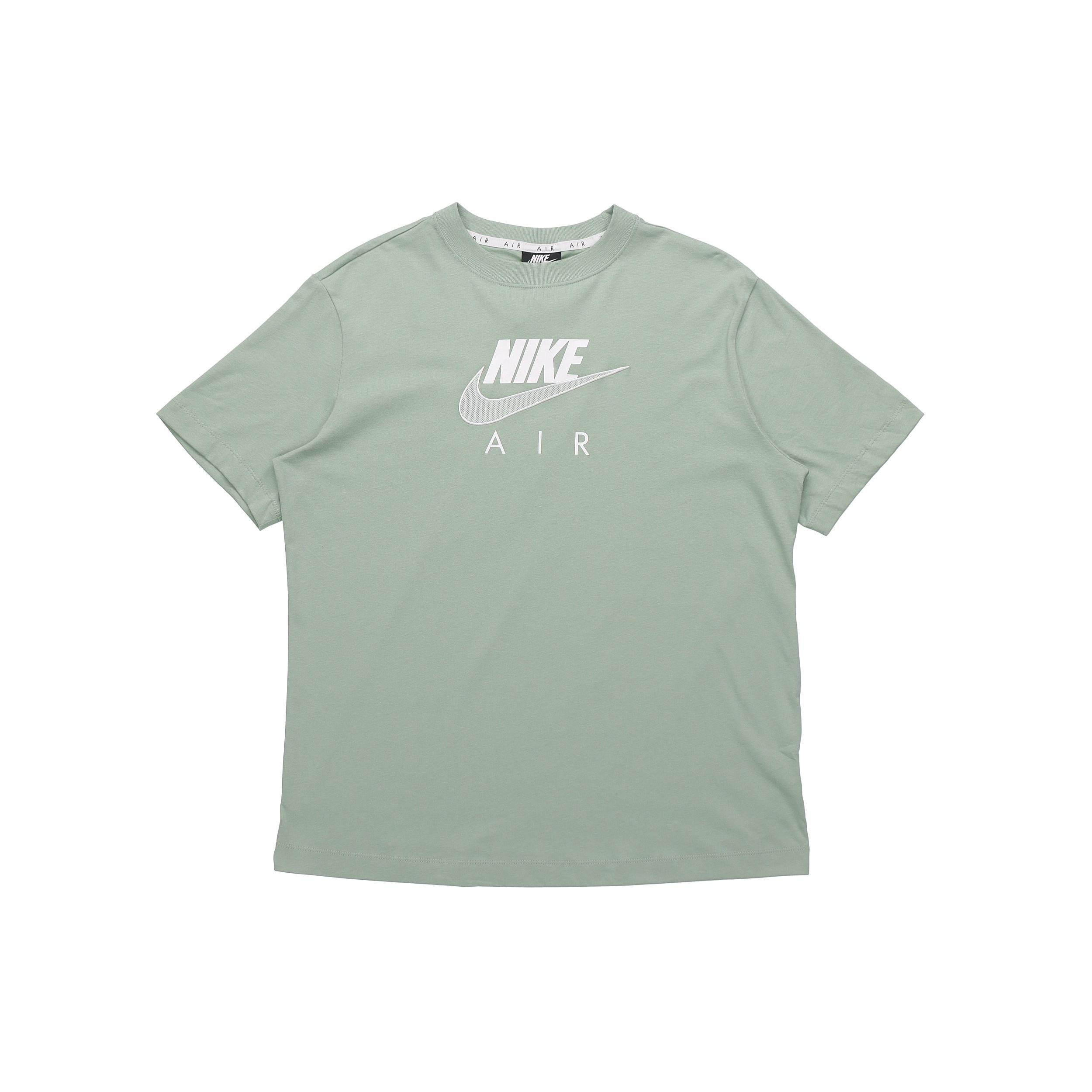 (WMNS) Nike Air Logo Casual Sports Short Sleeve Green Women s CZ8615-006 S