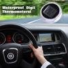 Mini Temperature Meter Waterproof Digital Measuring Tool Adhesive Outdoor Temperature Meter for Car Motorcycle Bathroom Bedroom