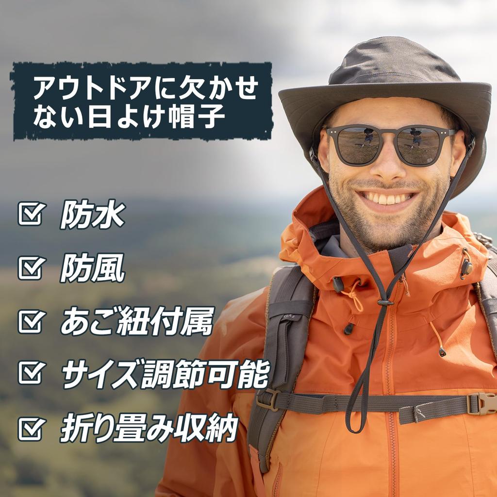 Safari Adventure Boonie Fishing Military Sun Chin Wide UV UV Protection [TOP-EX] Hat, Waterproof, Hat, Foldable, Hat, Stylish, Hat, Fishing, Hat, Hat,