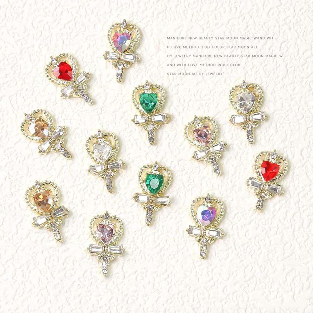 

Wand Manicure Accessories Heart Nail Decorations Nail Art Jewelry Nail Rhinestones 3D Nail Drills