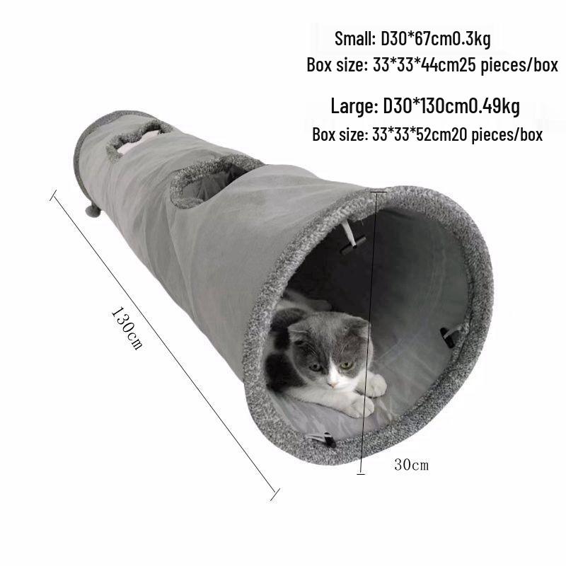 Heiß verkaufender faltbarer Wildleder-Katzentunnel & Teaser-Spielzeug