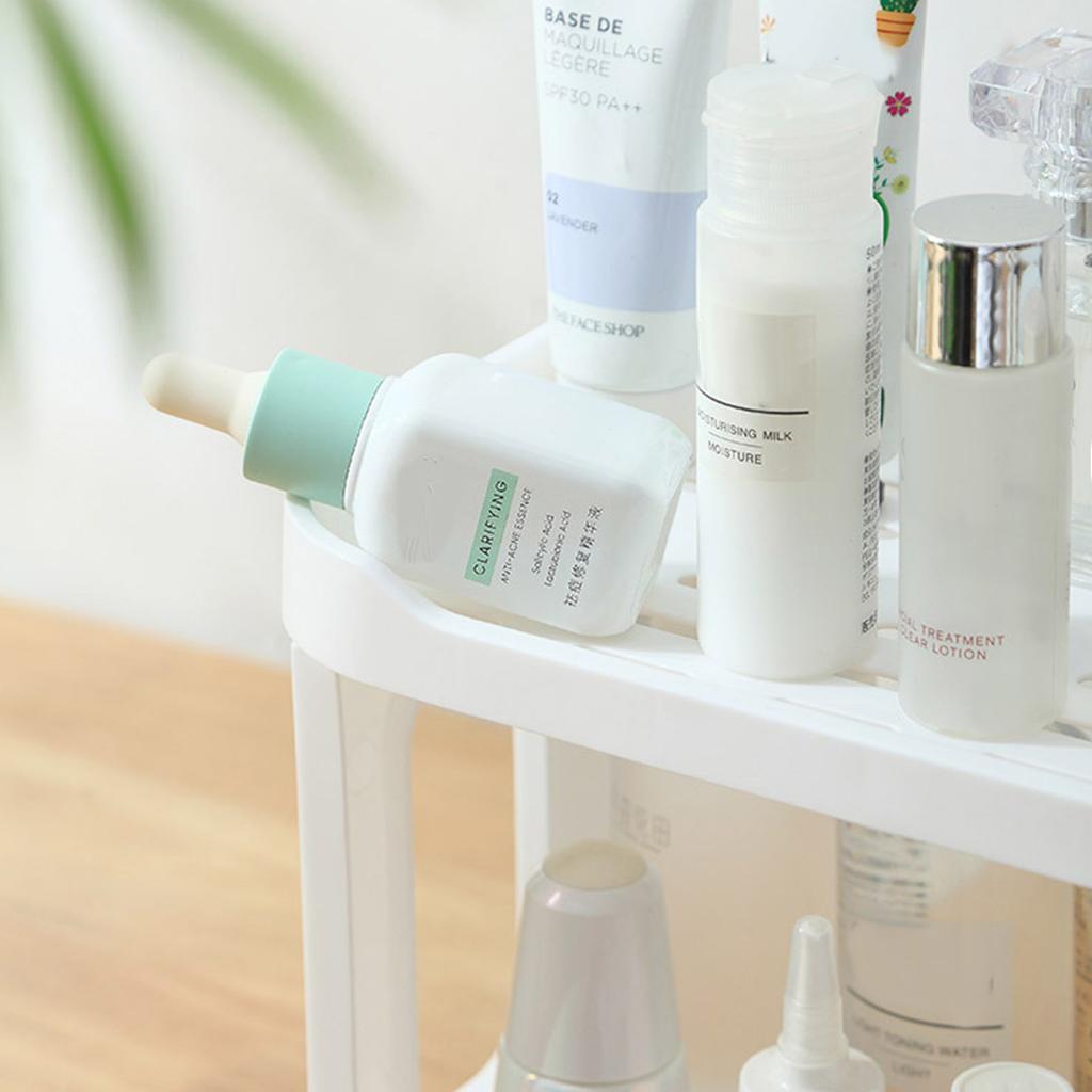 2 Layers Desktop Storage Rack Organizer Detachable Double Layer Dressing Table Cosmetic Storage