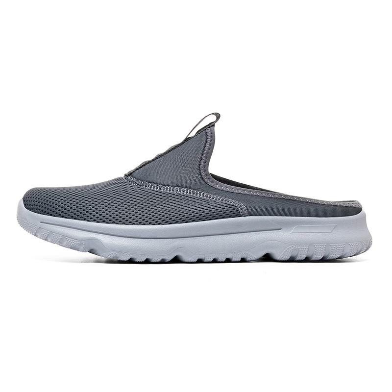 36-46 Unisex Slippers Men's Half Slippers Mesh Meter-breathable Men's Black Mueller Shoes