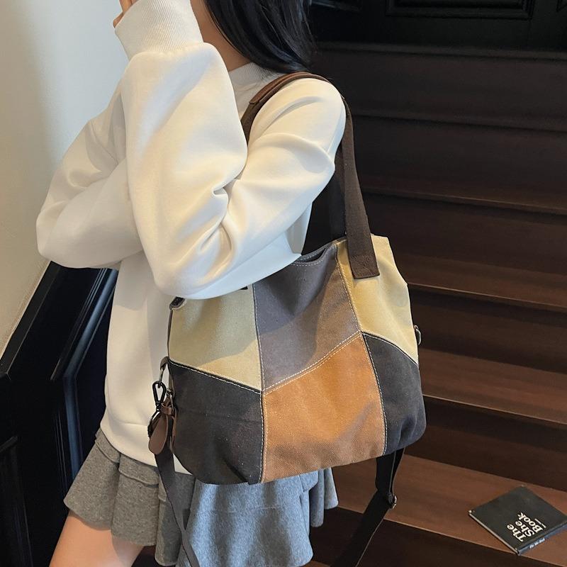 Canvas bag women's bag new fashion leisure travel shoulder bag large capacity versatile women's portable messenger bag