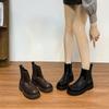 Winter New Internet Celebrity Elastic Cigarette Boots Comfortable Fashion Chelsea Short Boots Washed Horse Leather Boots Women