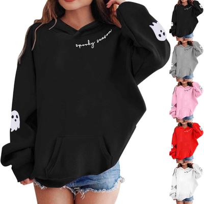 Kids Loose Long Sleeve Sweatshirts Blouse Causal Fashion Solid Color Pullover Hooded Sweatshirts Top With Pocket