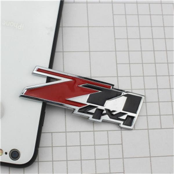 

2 шт. 8,5*3 см Стайлинг автомобиля цинковый сплав Z71 4x4 эмблема задний багажник значок боковые логотипы наклейка на тело наклейка красный