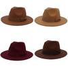 European Style Fedora Hat With Wide Brim For Winter Sun Protection And Breathability