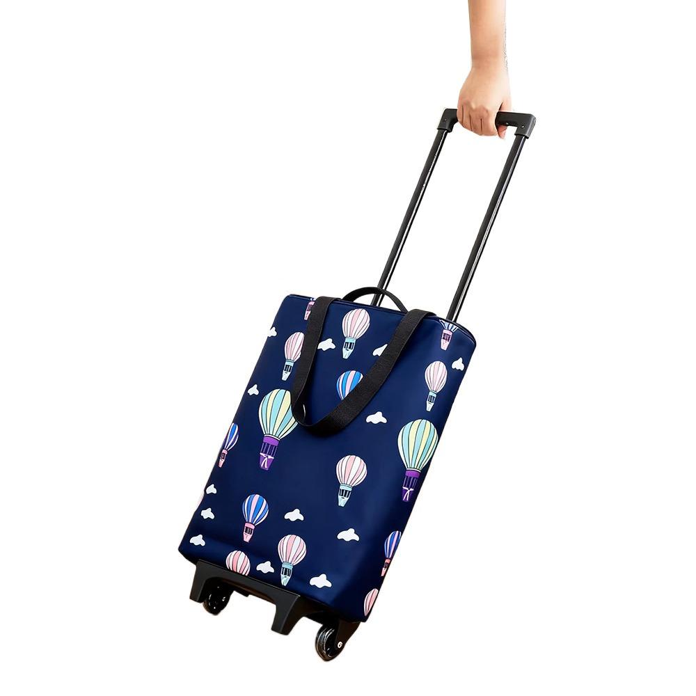 Large-capacity Foldable Shopping Bag with Wheels Handheld Shopping Trolley  Grocery