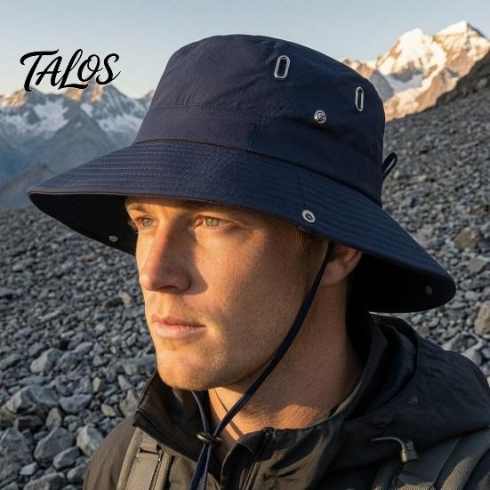 Sun Hat for Hiking Extra Wide Brim Men Women, Quick Dry Bucket Cap with Adjustable Outdoor Headwear Breathable Vents, Wind Cord Snap Flip Fishing