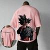 New Dragon Ball Anime Goku Black Printed Cotton T-shirt 2026 Summer Men's and Women's Casual Street Fashion Short Sleeved Top