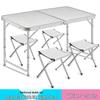 Portable Aluminum Alloy Folding Table and Chairs for Outdoor Camping, Night Market, and Leisure Activities