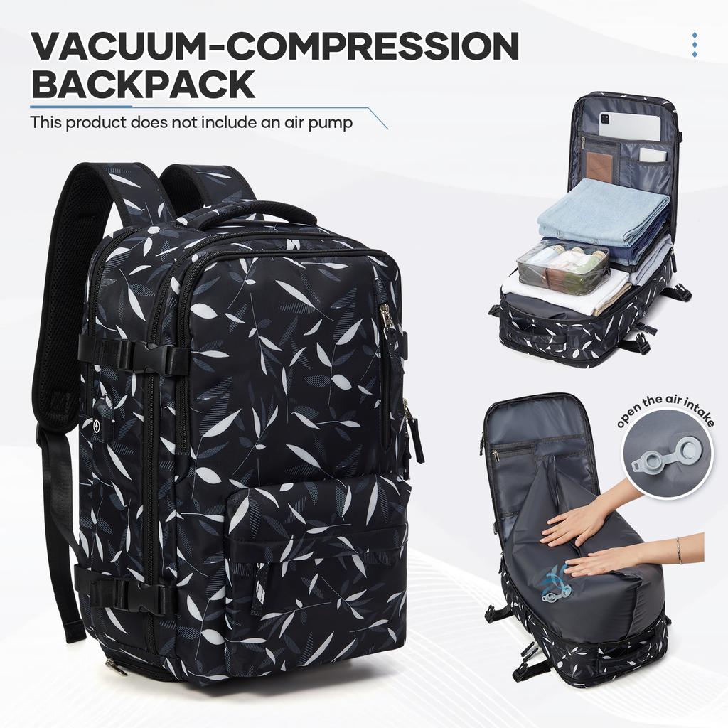 Travel Vacuum Storage Backpack Vacuum Seal Compression Space Saver Bags Clothing Vacpack Airback Carry On  Laptop Work Backpacks