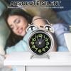 Retro Quiet Quartz Alarm Clock 4-Inch Display Loud Dual Bell Backlight Easy To Read for Adults And Children