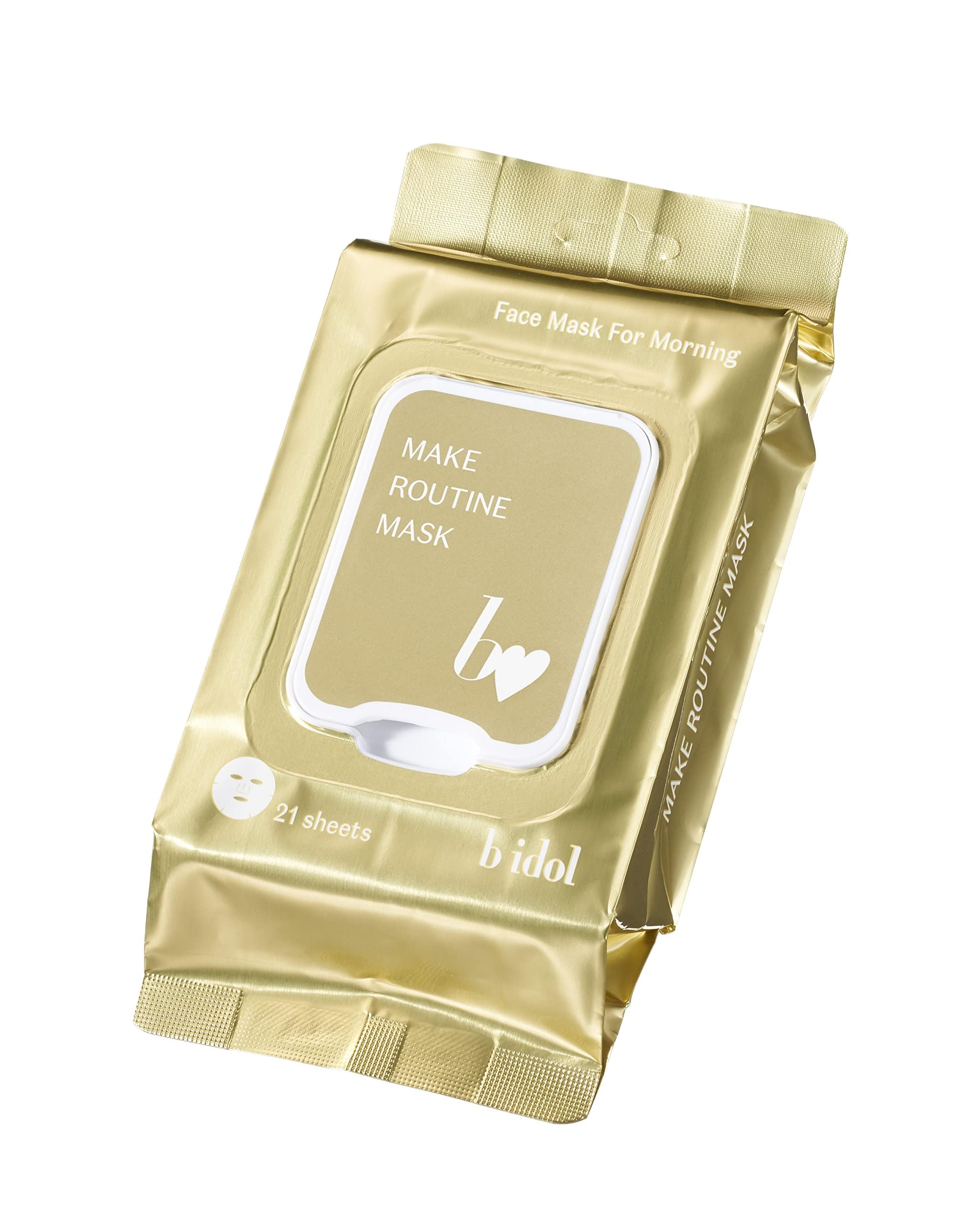 

b idol Make Routine Mask R pieces Face Mask for Morning Moisturizing Glossy Serum Materials 245ml/21 Plant-based белый