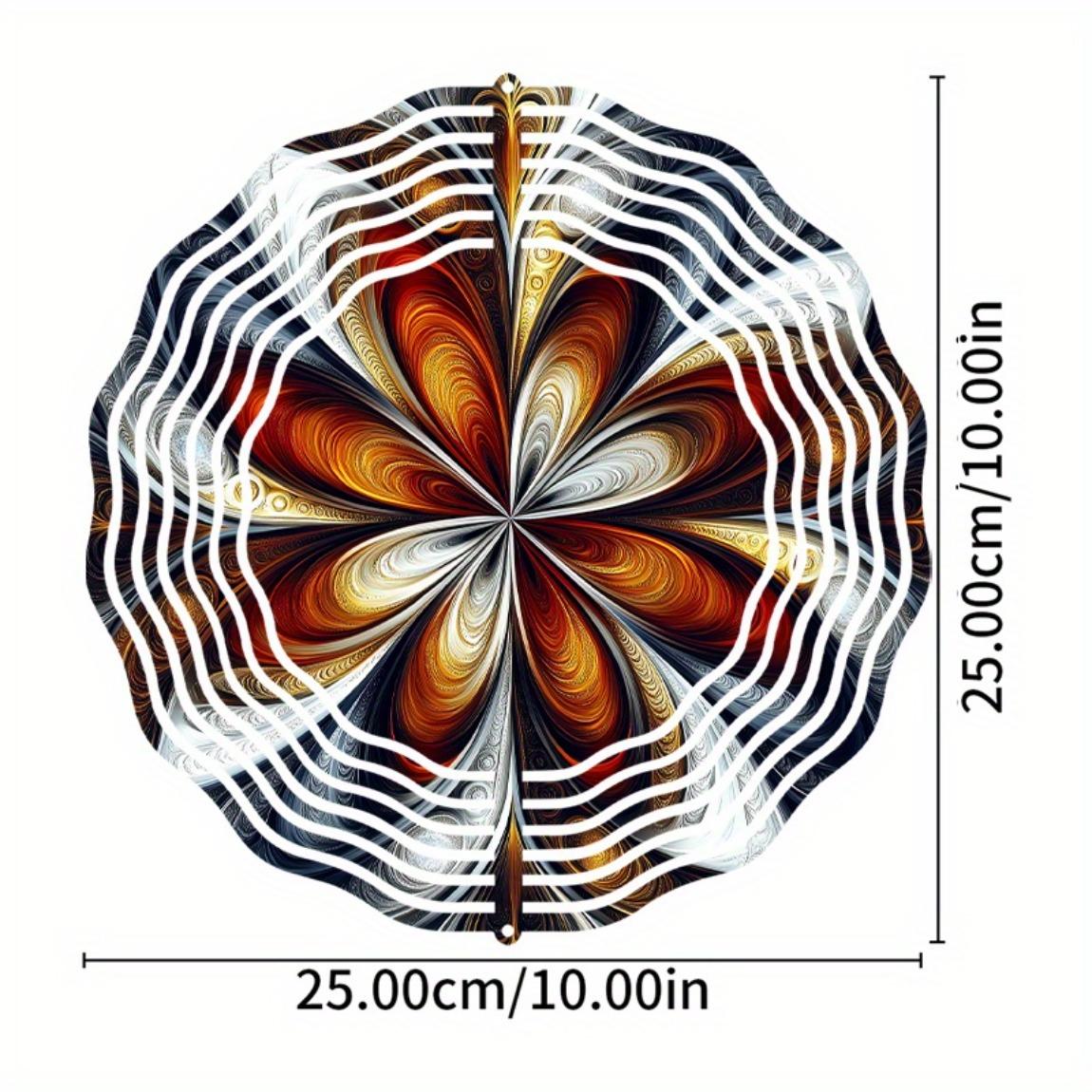 

Художественный металлический ветряк с ярким вихревым дизайном для внутреннего и наружного декора сада, стильный подарок для женщин на День благодарения и Рождество 01A