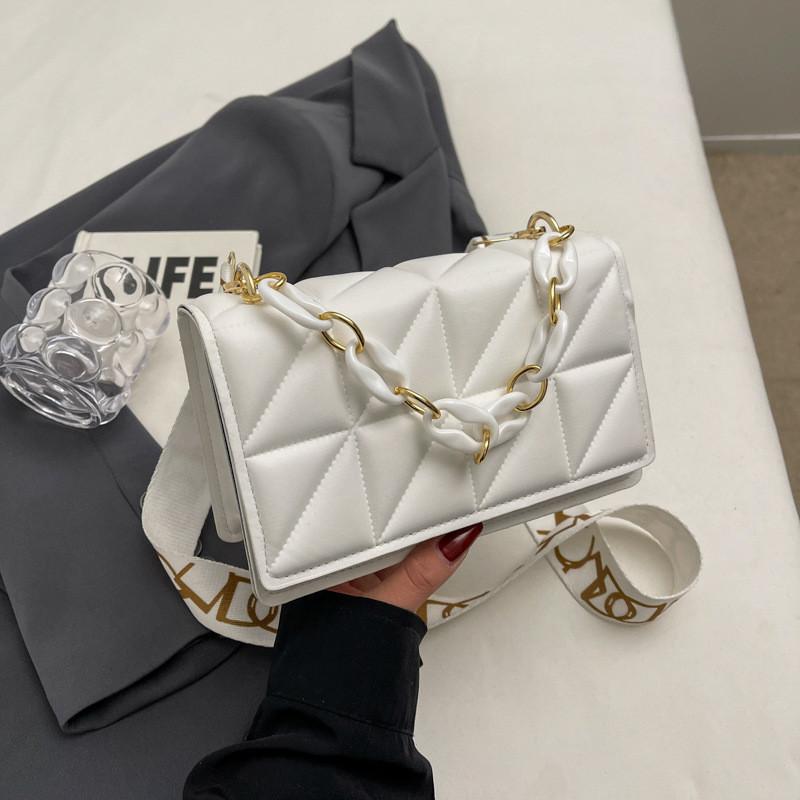 Stylish Pu Women's Shoulder Bag Modern Aesthetic Small Square Crossbody Bag