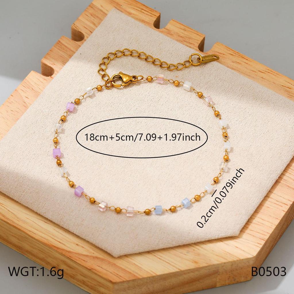 European & American Titanium Steel Bracelet: Light Luxury, Stackable, Colorfast Jewelry for Women