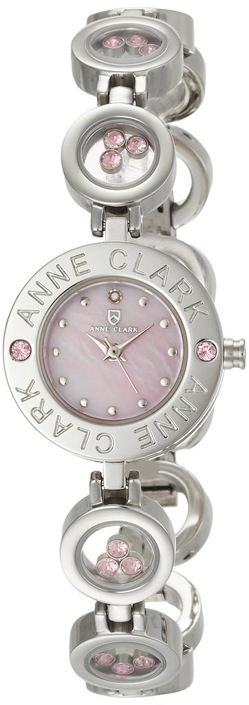 ANNE CLARK Watch with Natural Diamond and Moving Color Pink Women's Stones, Shell, AT1008-17