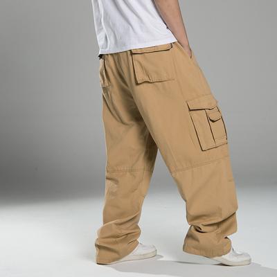 Wide Leg Hip Hop Pants Men Casual Cotton Harem Cargo Pants Loose Baggy Trousers Streetwear Joggers Men Clothing