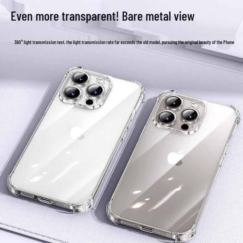 DIVI Airbag Anti-Drop Transparent Silicone Phone Case for iPhone