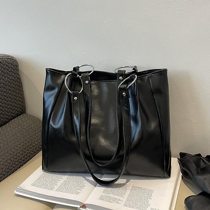 Borsa a tracolla quadrata con fibbia magnetica tinta unita da donna, per il tempo libero, in PU, con tracolla inclinata, grande capacità