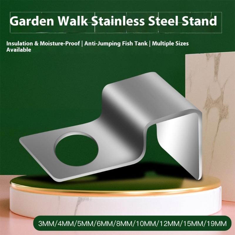 Stainless Steel Frameless Aquarium Glass Cover Clip 8PCS Rustprevent Corrosion Proof Lid Clamps for Fishtanks Security