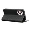 For Honor 400 Pro 5G (Global) Wallet Phone Case Strong Magnetic Checkered Pattern Imprint Leather Flip Cover