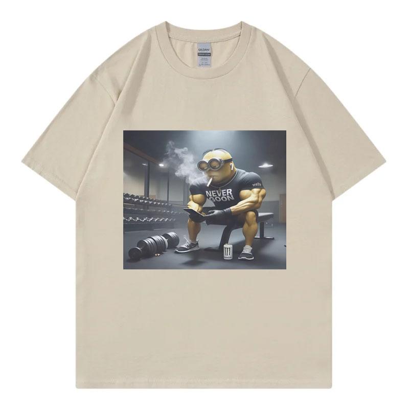 Nikdy Goon Vtipné Gooning Meme Grafická Trička Muži Ženy Oblečení Harajuku Japonský Styl Tričko Módní Ležérní Bavlněná Trička