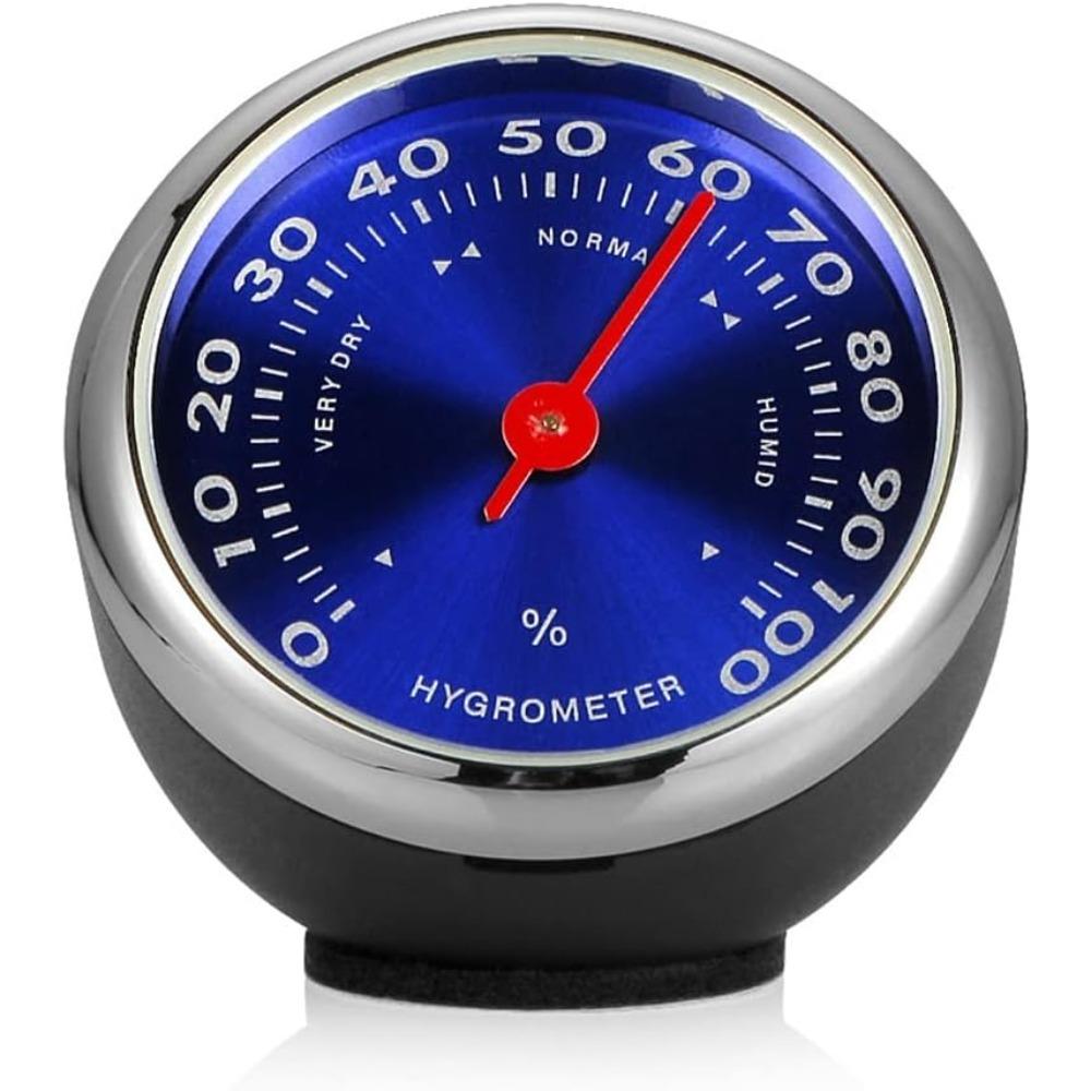 

Интерьер автомобиля Мини-кварцевые часы Гигрометр Термометр Украшение приборной панели 40 мм Автомобильные часы Сумка Аналоговый дисплей температуры Часы Humidity version синий