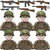 6PCS  Ww2 Wars Soldier Military Mini Figure Models Kids Toys Building Blocks Gift