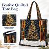 Polyester Christmas Print Bag for Holiday Shopping and Everyday Use