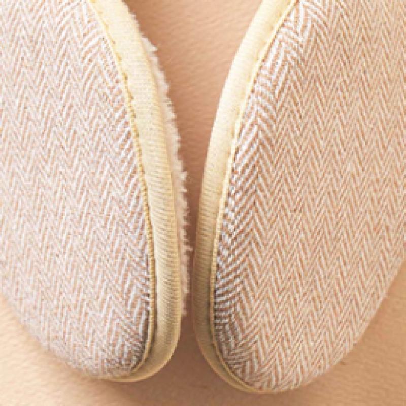 Daiso Muster Ohrenwärmer Elfenbein