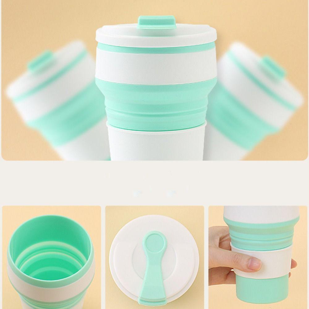 Multifunctional Sport Mug Silicone Water Bottle Drinkware Folding Water Cup  Coffee