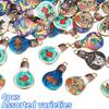 4/8/12pcs alloy enamel pendant light bulb pendant, cute cat fish moon pendant metal pendant jewelry beads DIY craft accessories