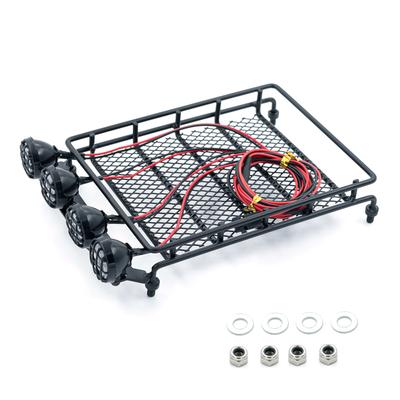Roof Rack Luggage Carrier with LED Lights RC Car Metal Parts Compatible with 1/14 1/12 1/10 SCX10 CC01 MN D90 D91 D99 MN90 MN99S RC Car