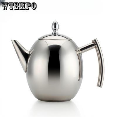 Stainless Steel Teapot Kitchen Home Large Capacity Teapot Kettle Coffee Pot Cold Kettle with Removable Mesh Filter Teaware