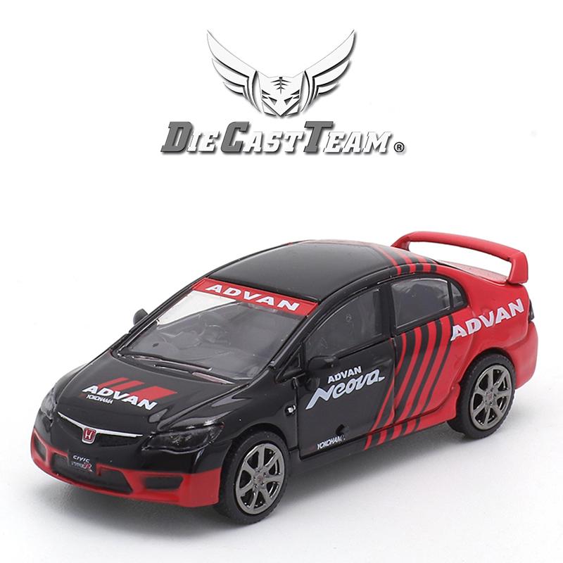 DCT 1/64 FD2 Model 8th Generation Honda Civic Type R Car Alloy Motor Vehicle Diecast Metal Model Kids Xmas Gift Toys for Boys
