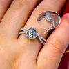 2026 Classic Brilliant Cubic Zirconia Rings for Women Luxury Fashion Finger Accessories Aesthetic Charm Wedding Bridal Zircon