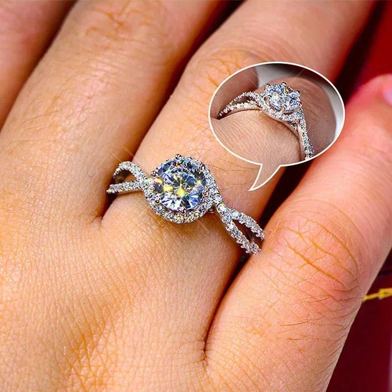 2026 Classic Brilliant Cubic Zirconia Rings for Women Luxury Fashion Finger Accessories Aesthetic Charm Wedding Bridal Zircon