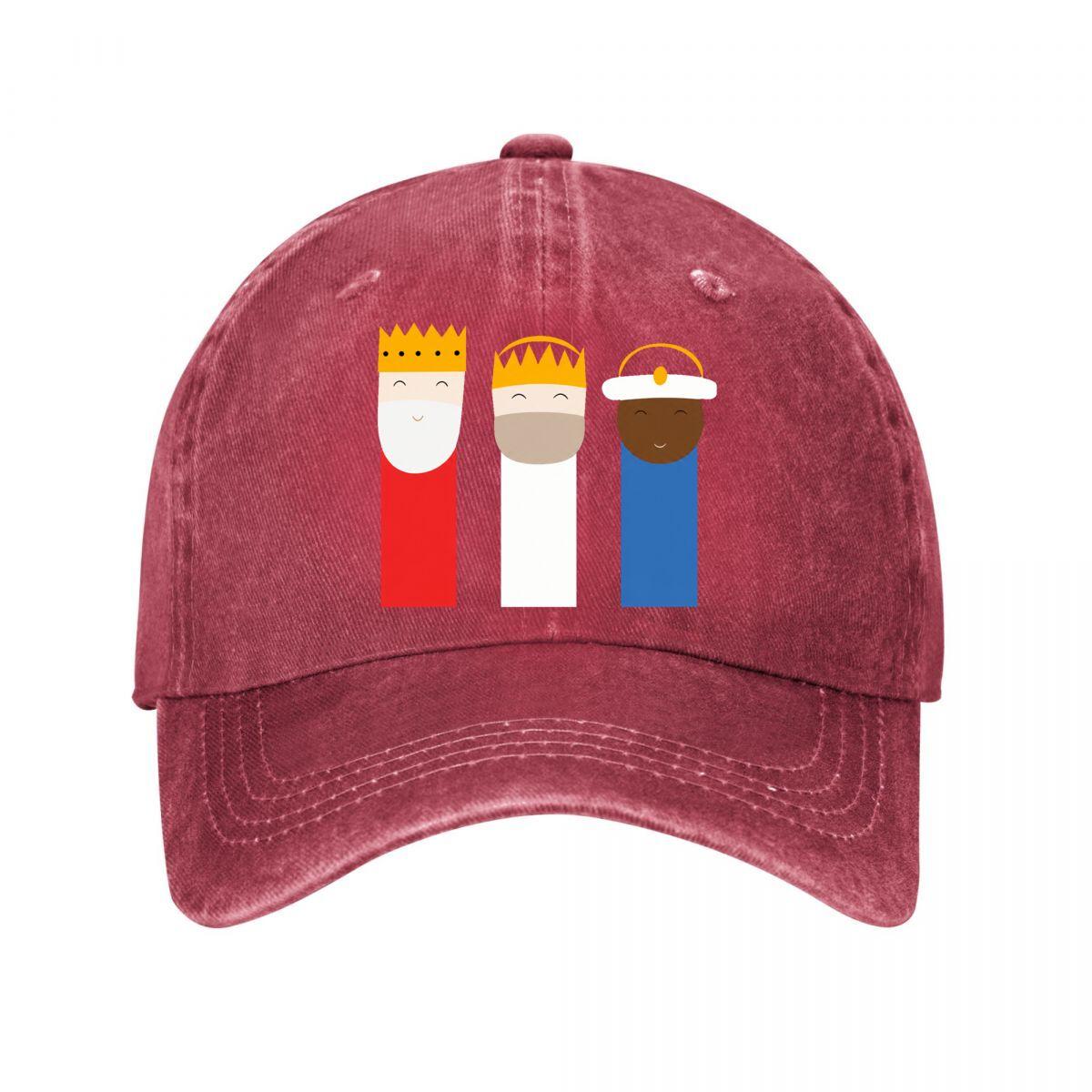 Puerto Rican Three Kings Los Tres Reyes Christmas Washed Baseball Cap Outdoor For Womens Unisex FeUnisex One Size